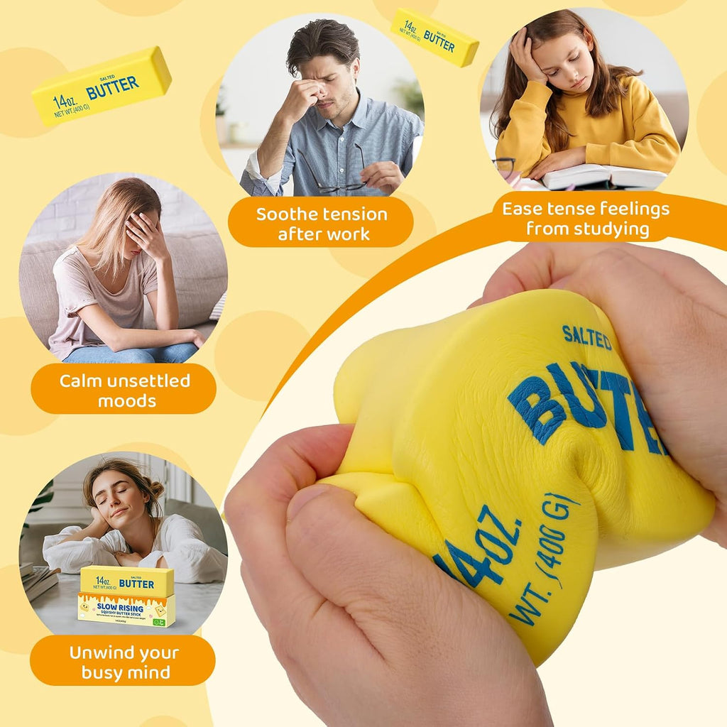 Dumpling Squishy Butter Squeeze Toy, 9.4IN Jumbo Butter Squishy Fidget Toy | 14OZ Butter Squishy for Adult, Slow Rising Cake Squishies Squeeze Stress Release Big Ball for Office & Desk (Giant)