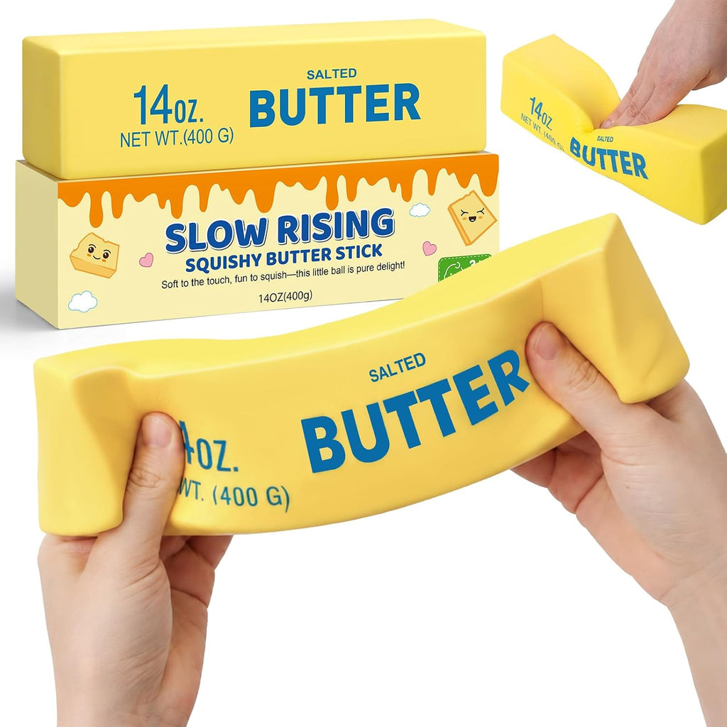 Dumpling Squishy Butter Squeeze Toy, 9.4IN Jumbo Butter Squishy Fidget Toy | 14OZ Butter Squishy for Adult, Slow Rising Cake Squishies Squeeze Stress Release Big Ball for Office & Desk (Giant)
