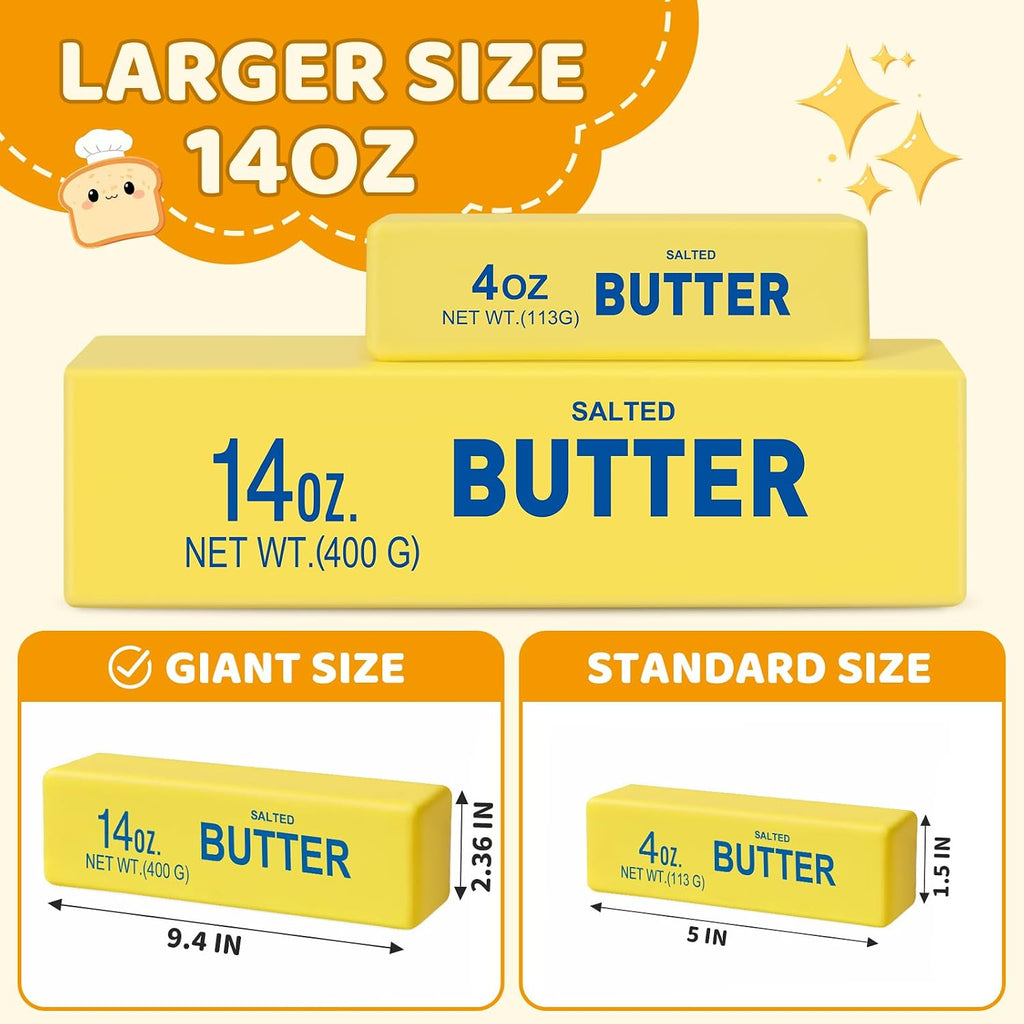 Dumpling Squishy Butter Squeeze Toy, 9.4IN Jumbo Butter Squishy Fidget Toy | 14OZ Butter Squishy for Adult, Slow Rising Cake Squishies Squeeze Stress Release Big Ball for Office & Desk (Giant)